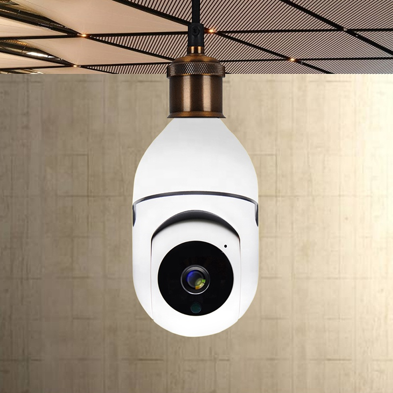 Tuya Smart Home Mini Cloud IP Speed Dome Camera E27 Bulb Wifi Cctv Camera Wireless Security Surveillance Ptz Camera