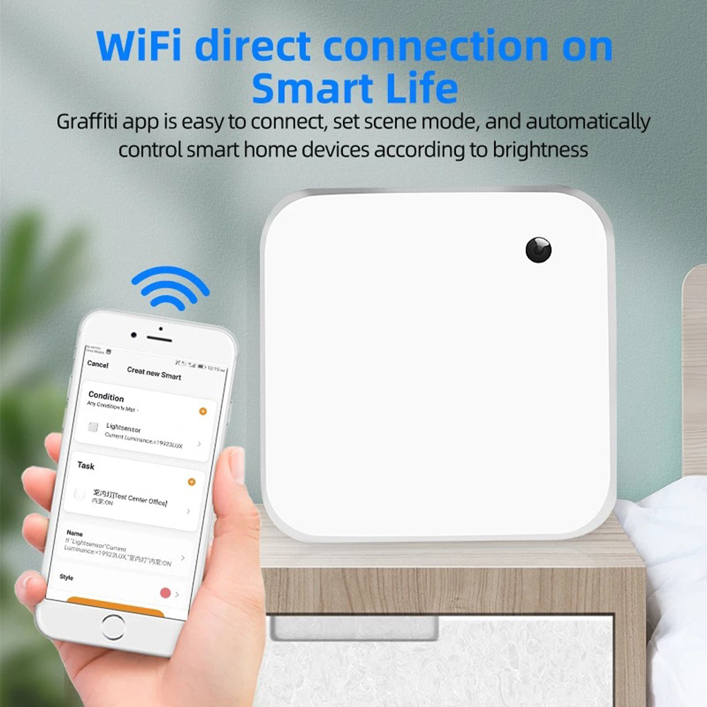 Tuya Smart Life APP Wifi Light Sensor Work With Amazon Alexa/Google Home and IFTTT