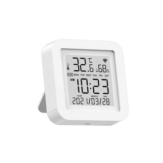 Tuya Smartlife APP Wireless Digital Thermometer Hygrometer LCD Display Home Wifi Temperature and Humidity Sensor
