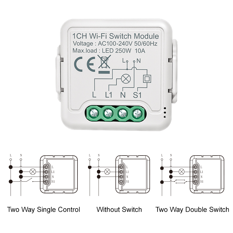 1/2/3/4 Gang Tuya WiFi Switch Module with Neutral Wall Light Switch Module Smart Home Work Alexa Google Home