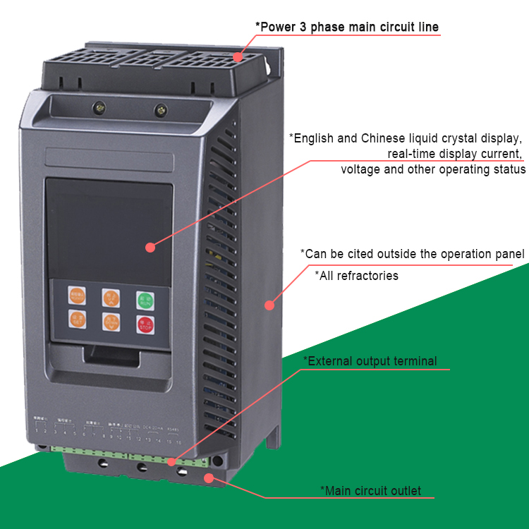 90KW 115KW 132KW 160KW 200KW 250KW Built in Bypass Motor Soft Starter