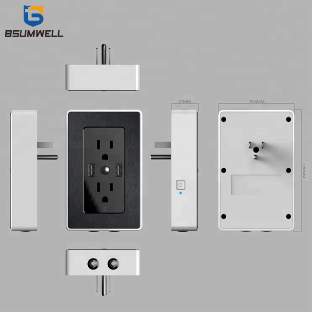 PS-US003 Wifi outlet (2 US type AC outputs+2 USB outputs) Work with Alexa